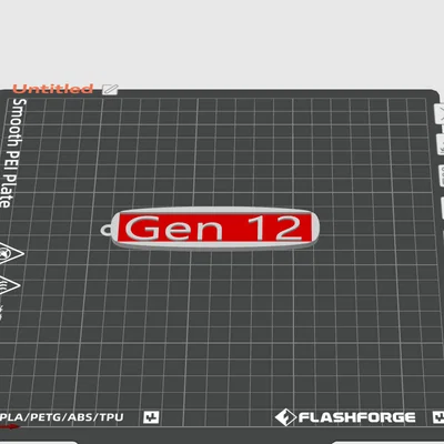 Móc khóa in 3D cá nhân hóa Gen 12 đẹp mắt