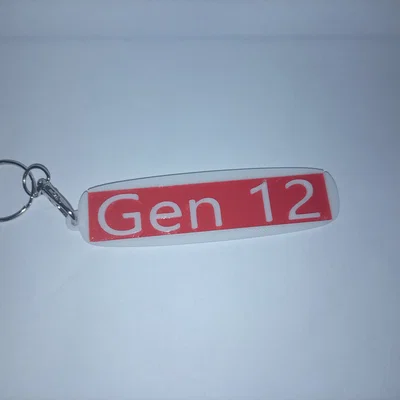Móc khóa in 3D cá nhân hóa Gen 12 đẹp mắt