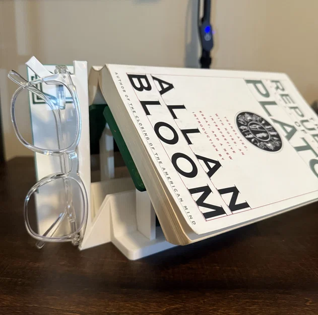 Kệ Đỡ Sách Tối Giản Kèm Chỗ Để Kính/Bookmark/Thiết Bị - Image 4