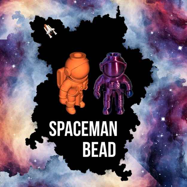 Hạt cườm phi hành gia dễ thương in 3D (cute astronaut bead) - Image 1