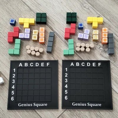 Bộ trò chơi trí tuệ Genius Square in 3D - Đồ chơi xếp hình Tetraminoes