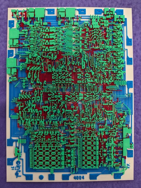 Intel 4004 phóng to 50X (STL/3MF) - Image 1
