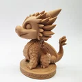 Mô hình rồng con dễ thương trên bệ đỡ 3D (Cute Dragon on Pedestal) - Thumbnail 2