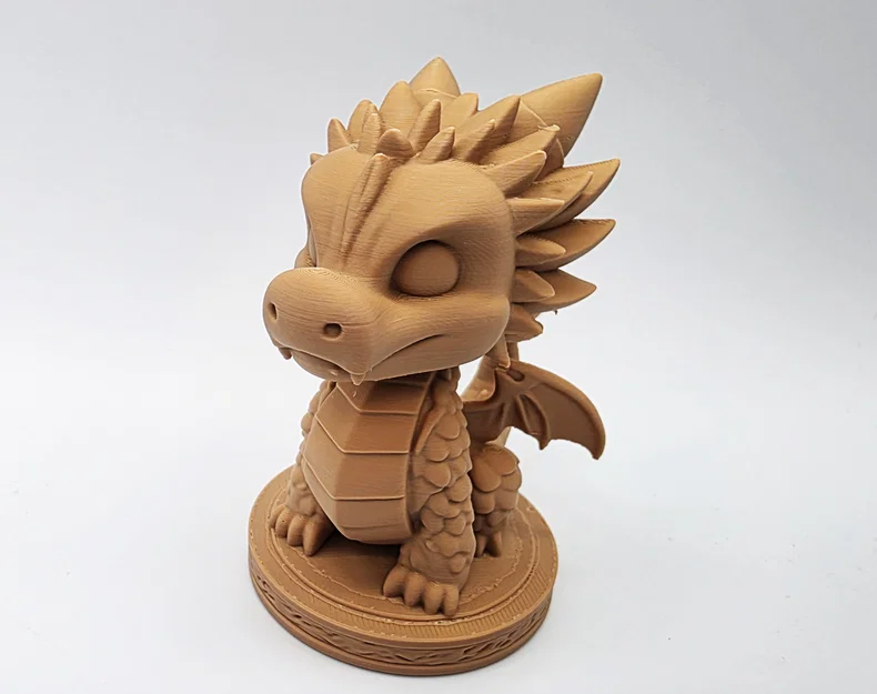 Mô hình rồng con dễ thương trên bệ đỡ 3D (Cute Dragon on Pedestal) - Image 3