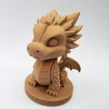 Mô hình rồng con dễ thương trên bệ đỡ 3D (Cute Dragon on Pedestal) - Thumbnail 3