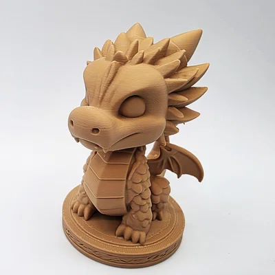 Mô hình rồng con dễ thương trên bệ đỡ 3D (Cute Dragon on Pedestal)