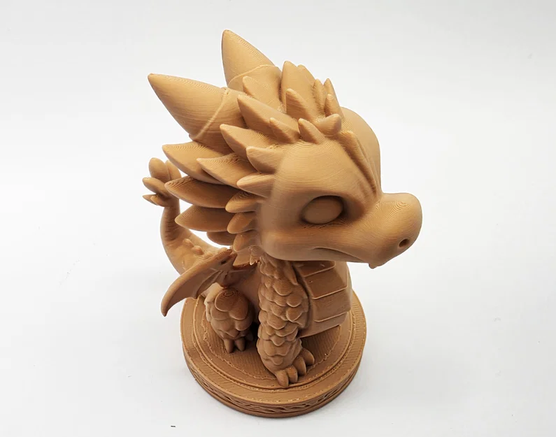 Mô hình rồng con dễ thương trên bệ đỡ 3D (Cute Dragon on Pedestal) - Image 4