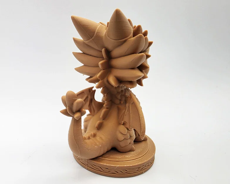 Mô hình rồng con dễ thương trên bệ đỡ 3D (Cute Dragon on Pedestal) - Image 5