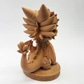 Mô hình rồng con dễ thương trên bệ đỡ 3D (Cute Dragon on Pedestal) - Thumbnail 5