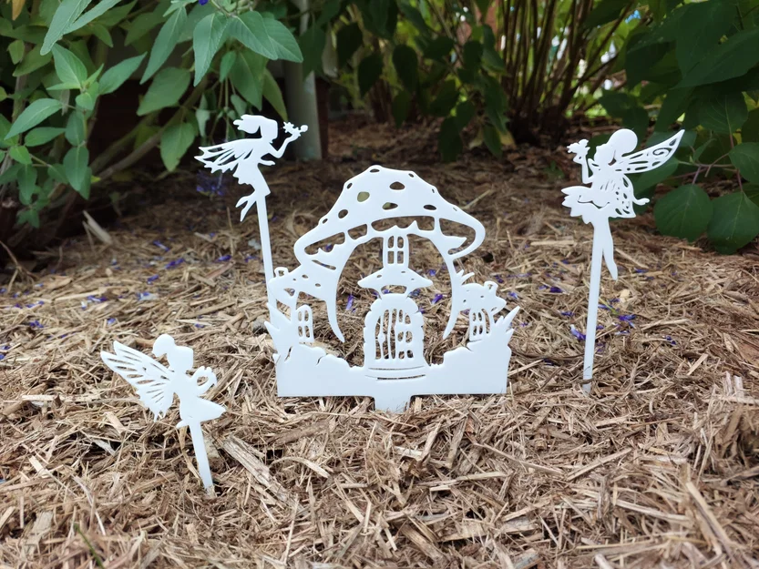 Bộ mô hình trang trí sân vườn Fairy Garden Art set (4 chi tiết) - Image 1