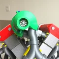 Mô hình động cơ V10 Turbocharged chạy dây đai, hoạt động được (tối ưu cho in 3D) - Thumbnail 7