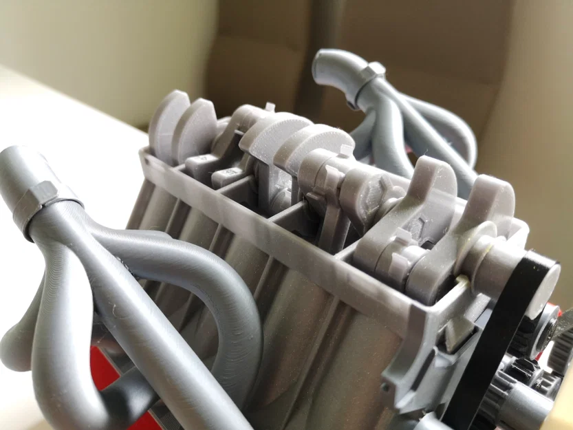 Mô hình động cơ V10 Turbocharged chạy dây đai, hoạt động được (tối ưu cho in 3D) - Image 11