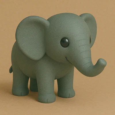 Voi (Elephant) – Tượng Retro phong cách đồ chơi tối giản