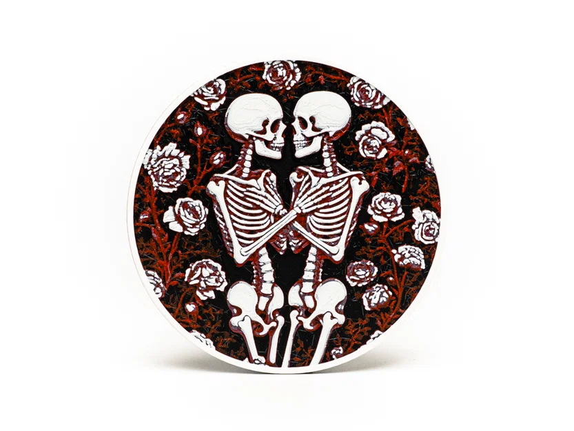 Bộ Lót Ly Skeleton Romance (Skeleton Romance Coasters) - Image 4