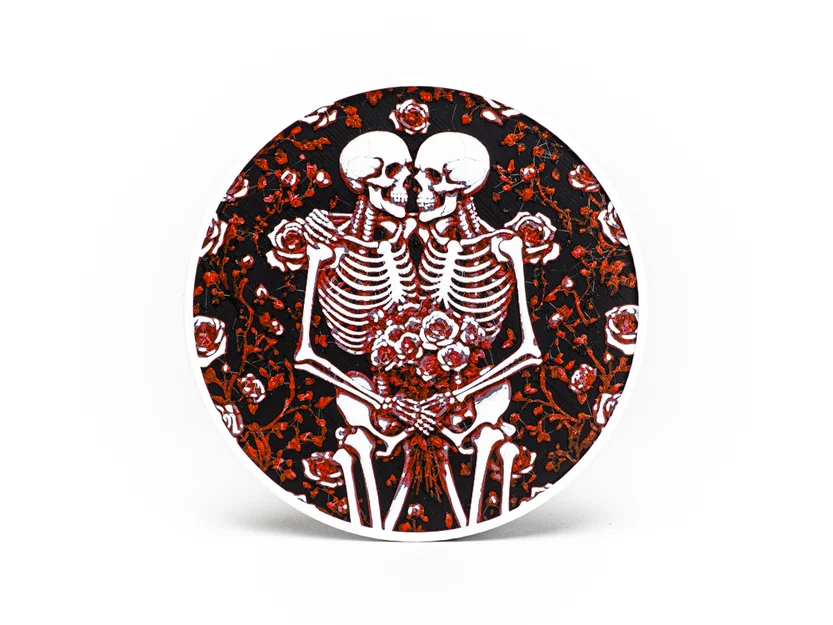 Bộ Lót Ly Skeleton Romance (Skeleton Romance Coasters) - Image 6