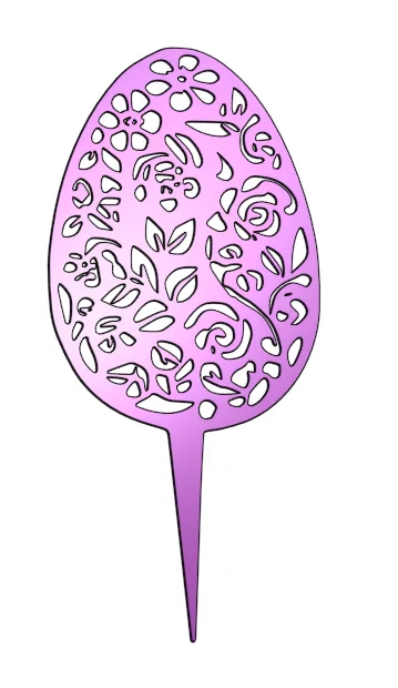Que cắm bánh Phục Sinh filigree: Trứng & Thỏ (Intricate Easter Cake Toppers) - Image 2