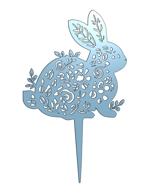 Que cắm bánh Phục Sinh filigree: Trứng & Thỏ (Intricate Easter Cake Toppers) - Image 3