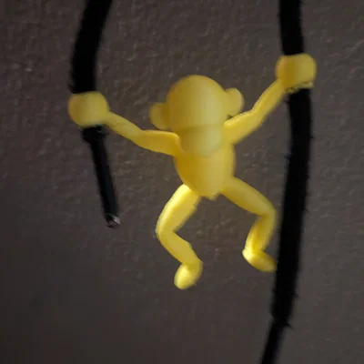 Mô hình Monkey Drawstring Bead - Phụ kiện kẹp dây rút 3D độc đáo