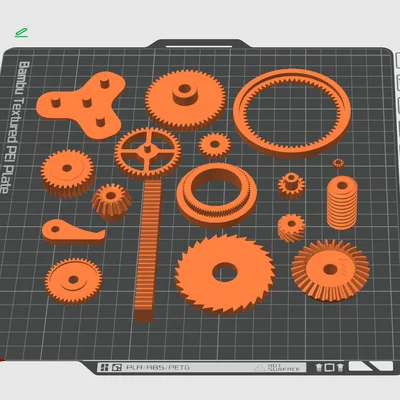 STL Hardware Parts - Bộ bánh răng (Gears)