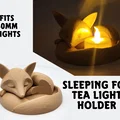 Mô hình 3D khay đựng nến chú cáo đang ngủ (Sleeping Fox Tea Light Holder) - Thumbnail 1