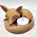 Mô hình 3D khay đựng nến chú cáo đang ngủ (Sleeping Fox Tea Light Holder) - Thumbnail 3