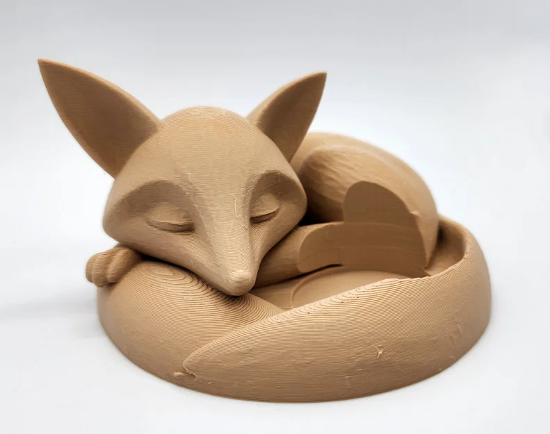 Mô hình 3D khay đựng nến chú cáo đang ngủ (Sleeping Fox Tea Light Holder) - Image 4