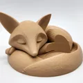 Mô hình 3D khay đựng nến chú cáo đang ngủ (Sleeping Fox Tea Light Holder) - Thumbnail 4