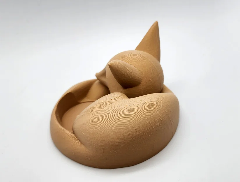 Mô hình 3D khay đựng nến chú cáo đang ngủ (Sleeping Fox Tea Light Holder) - Image 6