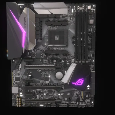 Mô hình 3D Bo mạch chủ ASUS ROG STRIX X370-F Gaming cực chất