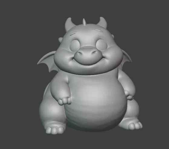 Mô hình 3D chú rồng mập (FAT dragon) dễ thương trang trí bàn làm việc - Image 2