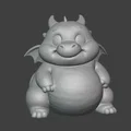 Mô hình 3D chú rồng mập (FAT dragon) dễ thương trang trí bàn làm việc - Thumbnail 2