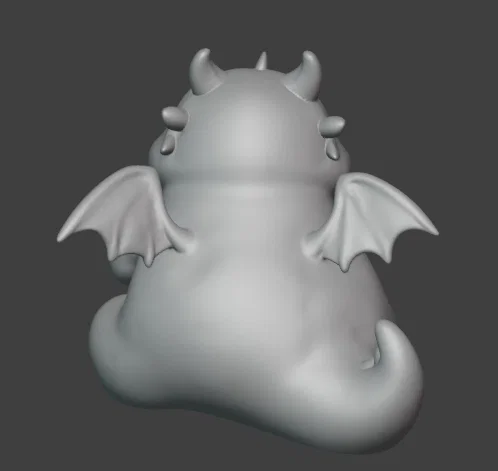 Mô hình 3D chú rồng mập (FAT dragon) dễ thương trang trí bàn làm việc - Image 3