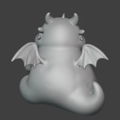 Mô hình 3D chú rồng mập (FAT dragon) dễ thương trang trí bàn làm việc