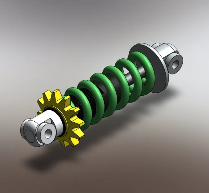 Mô hình bộ giảm xóc cơ khí (Shock Absorber) chi tiết cho in 3D - Image 1