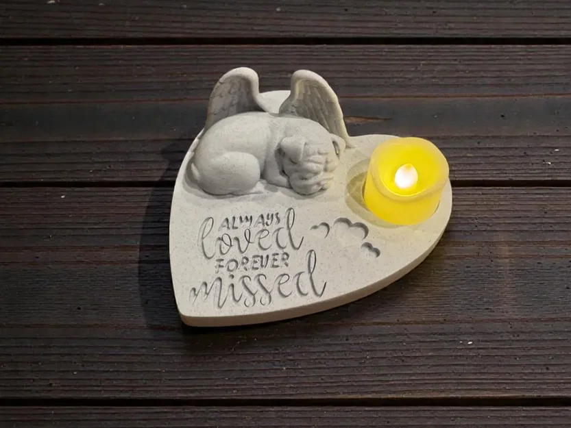 Tượng Tưởng Niệm English Bulldog Thiên Thần – Always Loved, Forever Missed - Image 1
