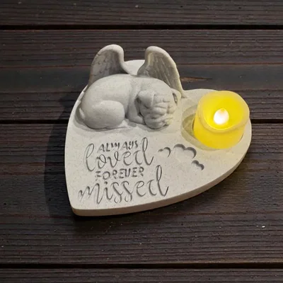Tượng Tưởng Niệm English Bulldog Thiên Thần – Always Loved, Forever Missed