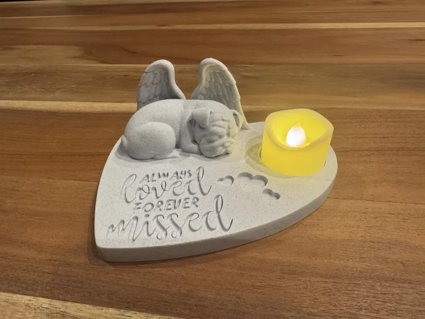 Tượng Tưởng Niệm English Bulldog Thiên Thần – Always Loved, Forever Missed - Image 2