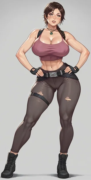 Mô hình nhân vật nữ phong cách Lara Croft (Lara Croft 5) - File In 3D - Image 2