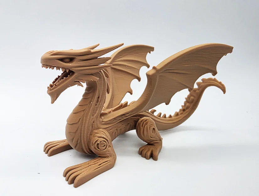 Mô hình Rồng điêu khắc gỗ 3D (English Dragon) cho bàn làm việc - Image 1