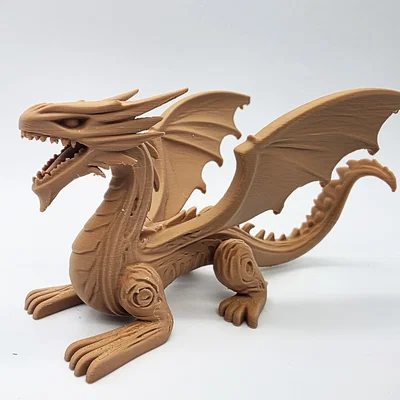Mô hình Rồng điêu khắc gỗ 3D (English Dragon) cho bàn làm việc