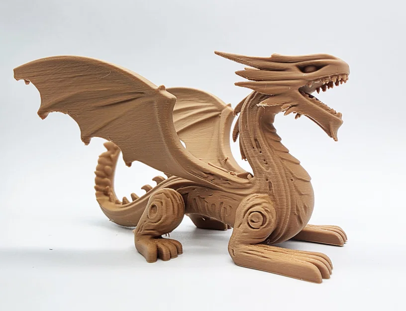 Mô hình Rồng điêu khắc gỗ 3D (English Dragon) cho bàn làm việc - Image 2