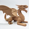 Mô hình Rồng điêu khắc gỗ 3D (English Dragon) cho bàn làm việc - Thumbnail 2