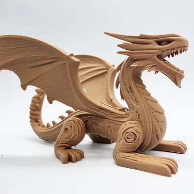 Mô hình Rồng điêu khắc gỗ 3D (English Dragon) cho bàn làm việc