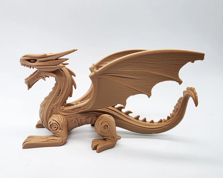 Mô hình Rồng điêu khắc gỗ 3D (English Dragon) cho bàn làm việc - Image 3