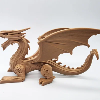 Mô hình Rồng điêu khắc gỗ 3D (English Dragon) cho bàn làm việc