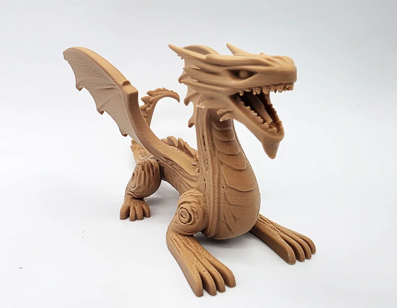Mô hình Rồng điêu khắc gỗ 3D (English Dragon) cho bàn làm việc - Image 4