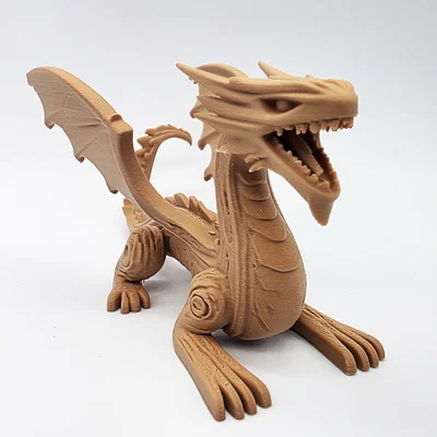 Mô hình Rồng điêu khắc gỗ 3D (English Dragon) cho bàn làm việc