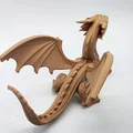 Mô hình Rồng điêu khắc gỗ 3D (English Dragon) cho bàn làm việc - Thumbnail 5