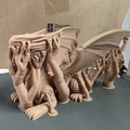 Mô hình Rồng điêu khắc gỗ 3D (English Dragon) cho bàn làm việc - Thumbnail 7