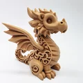 Mô hình chú rồng nhỏ dễ thương phong cách chạm khắc gỗ ấn tượng - Thumbnail 2